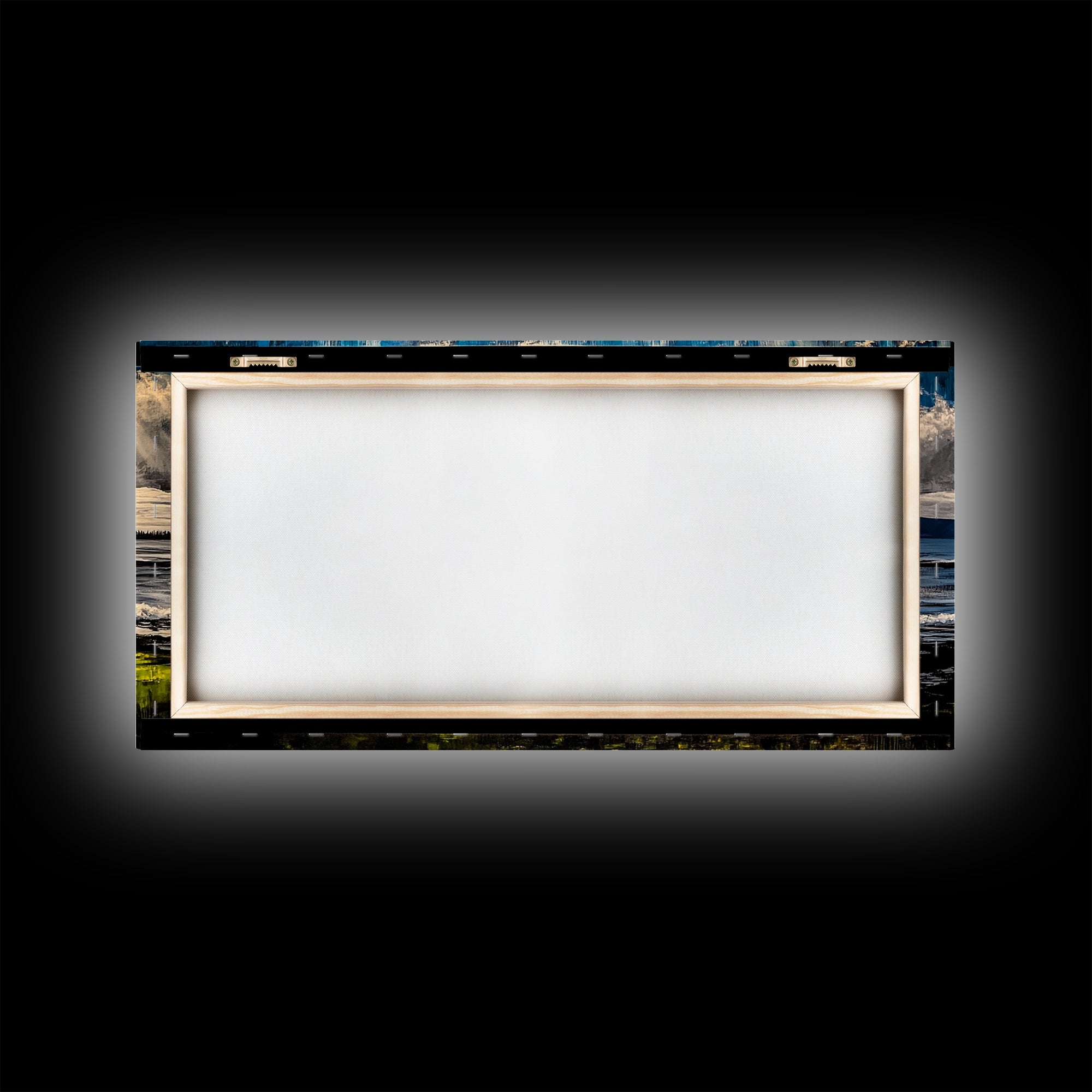 Coastal Rain, Ocean Reflection, Scenic Wall Art, Framed Canvas Print, Serene Nature Print, Landscape Decor, Bedroom Wall Art