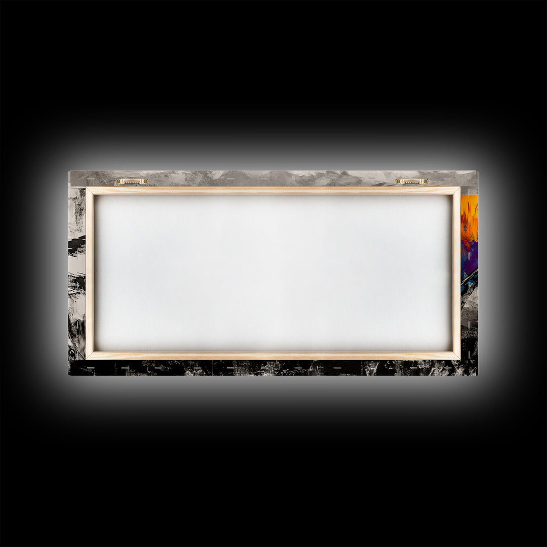 Abstract Arch, Black and White Art, Minimalist Style, Modern Abstract, Contemporary Painting, Neutral Tones, Office Wall, Canvas Print