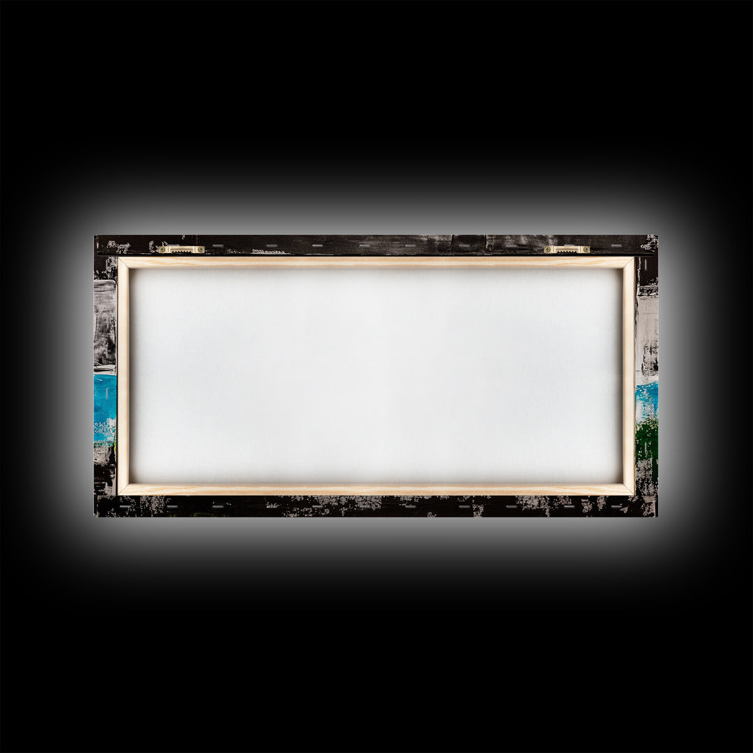 Abstract Ocean, Modern Art, Blue and Green, Coastal Canvas Print, Minimalist Waves, Contemporary Wall Art, Beach House Decor, Bold Art