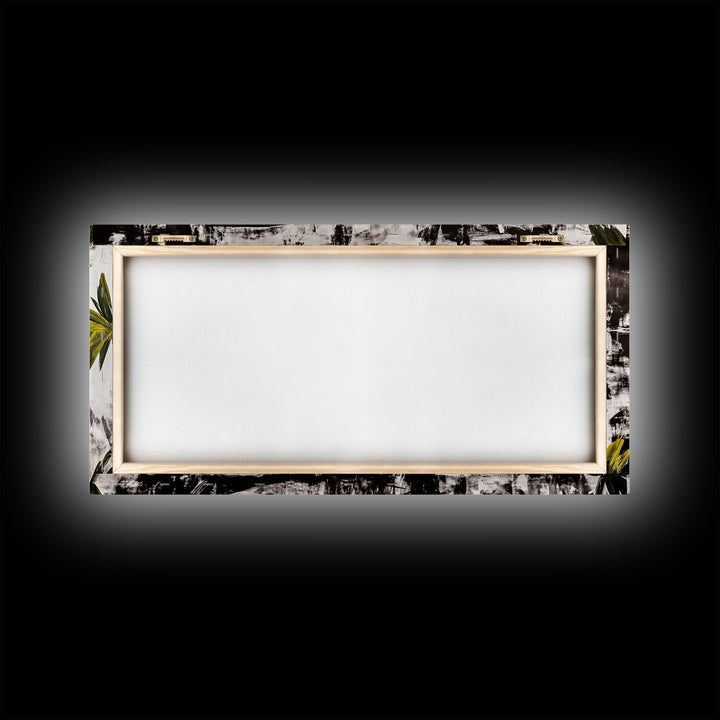 Monochrome Face Art, Edgy Black White Painting, Street Art Print, Urban Loft Decor, Framed Canvas Print, Unique Statement Piece