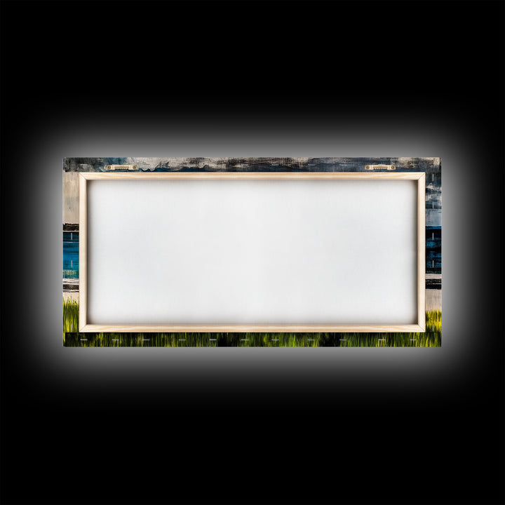 Beach View, Ocean Wall Art, Coastal Home Decor, Blue Canvas Print, Nature Artwork, Living Room Art, Nautical Art, Summer Wall Decor