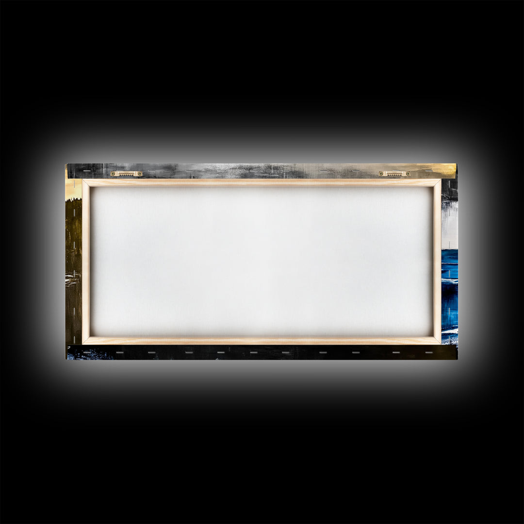 Cliffside Coast, Dramatic Seascape, Black and White Landscape, Ocean View, Modern Art, Living Room Decor, Framed Canvas Print, Coastal Home