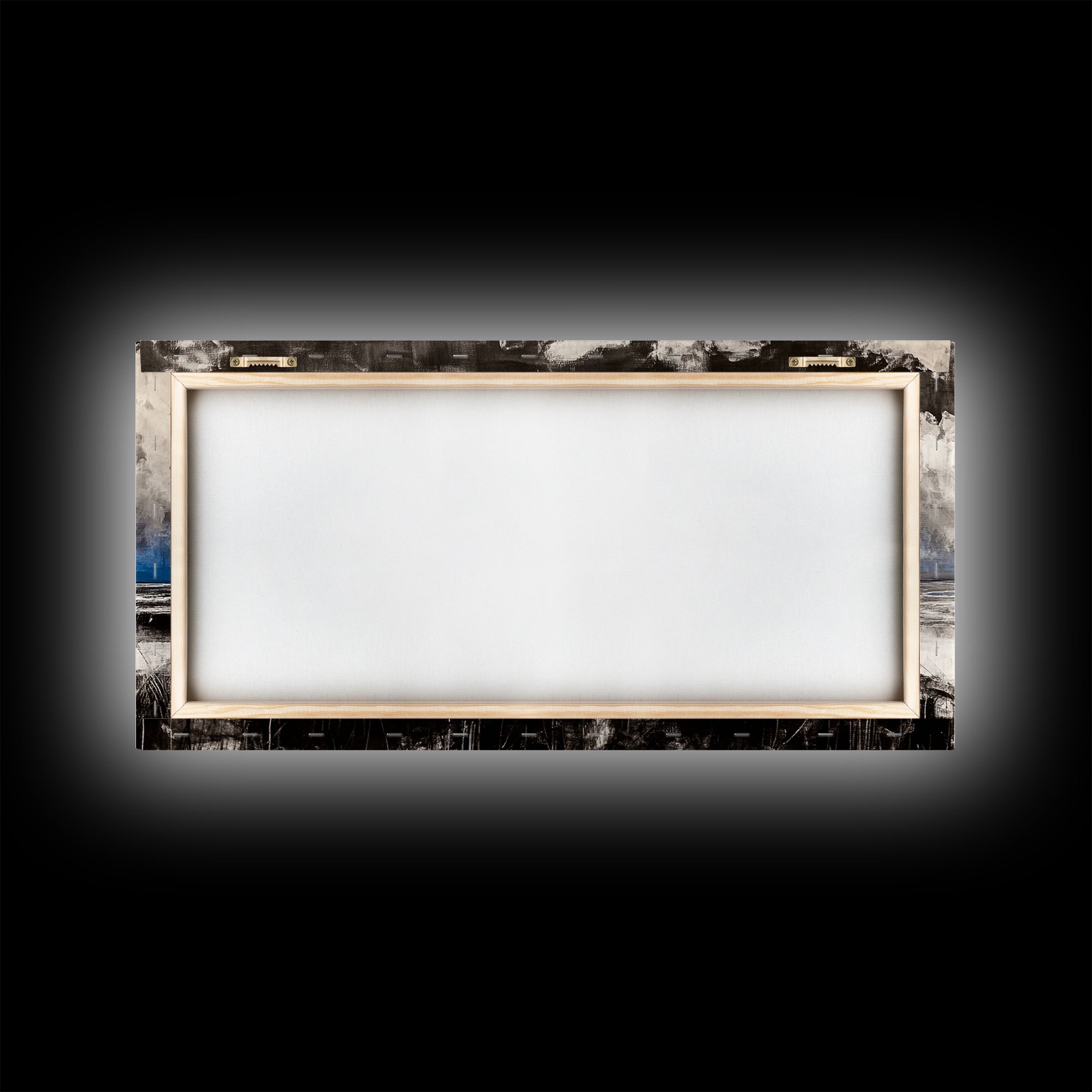 Cowboy Horizon, Western Landscape, Rustic Horse Rider, Framed Canvas Print, Southwestern Home Decor, Black and White Wall Art