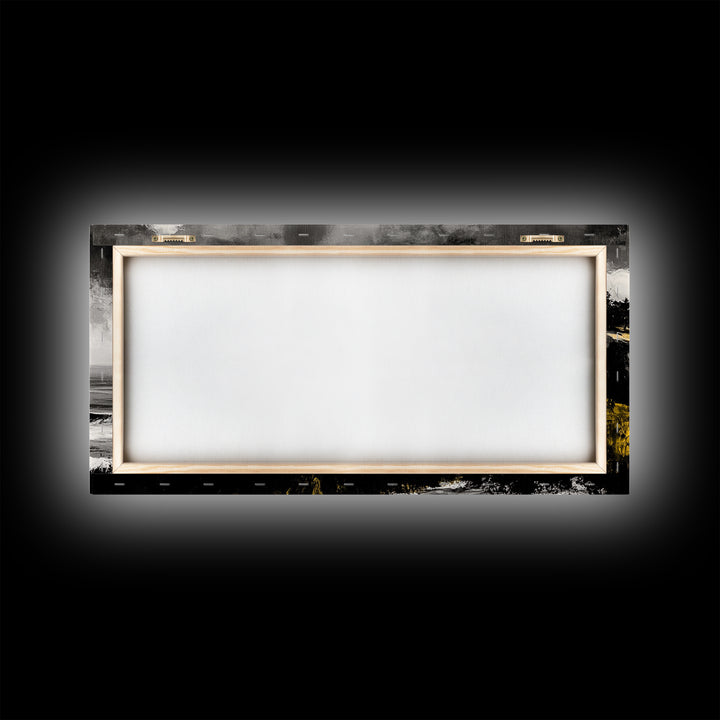 Rugged Coast, Ocean Horizon, Green Cliffs, Canvas Print, Coastal Landscape, Nautical Wall Art, Modern Home Decor, Living Room Art