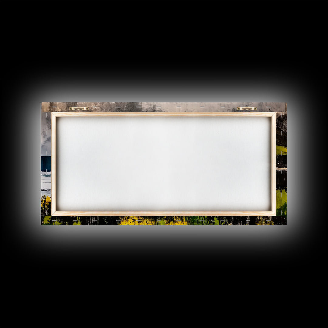 Coastal Landscape, Ocean View, Framed Canvas Print, Beach House Wall Art, Nautical Art, Minimalist Decor, Contemporary Home Art