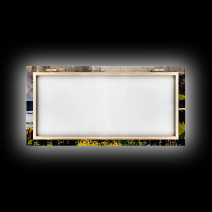 Coastal Landscape, Ocean View, Framed Canvas Print, Beach House Wall Art, Nautical Art, Minimalist Decor, Contemporary Home Art