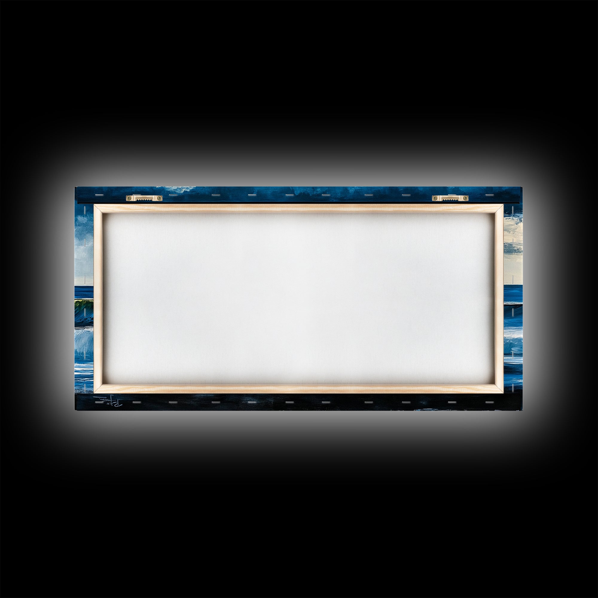 Rolling Waves, Deep Blue, Surf Art, Framed Canvas Print, Ocean Themed Decor, Beach House Art, Living Room Wall Art, Coastal Home Accent