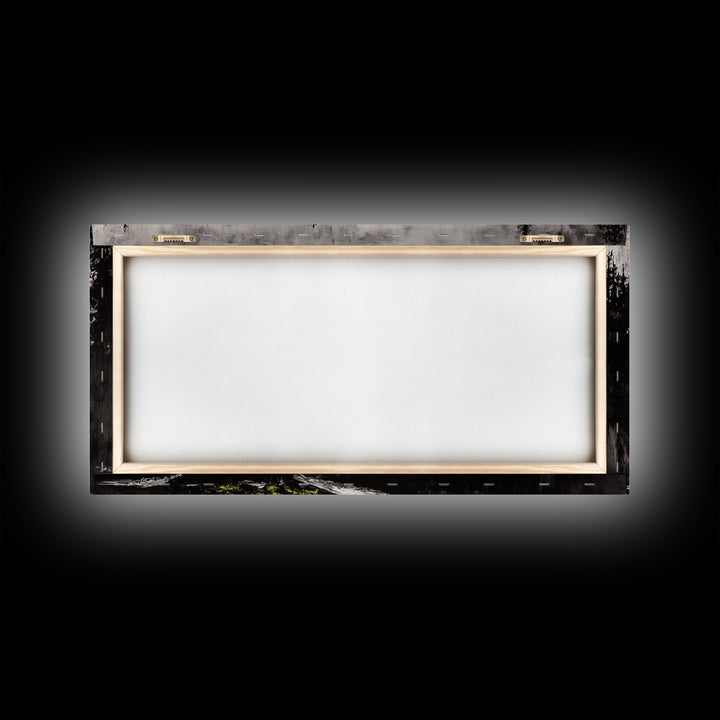 Black Forest, Dark Landscape, Modern Wall Art, Minimalist Nature, Moody Trees, Framed Canvas Print, Living Room Decor, Rustic Cabin Art