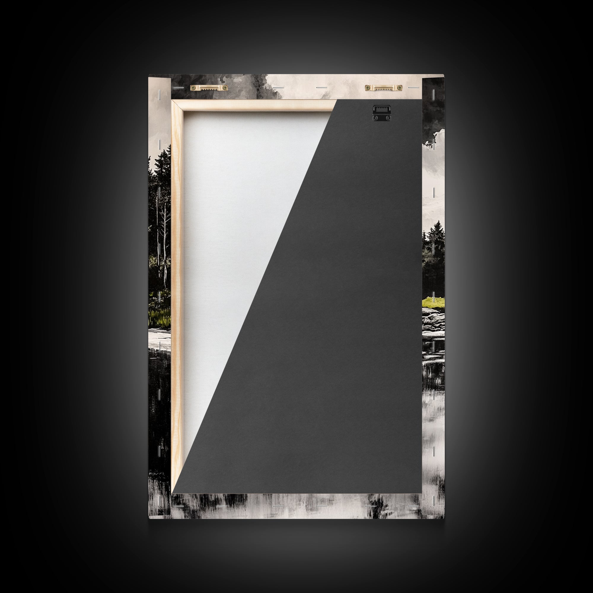 Coastal Serenity, Black and White Wall Art, Ocean Waves, Minimalist Landscape, Nautical Home Decor, Modern Art, Framed Canvas Print