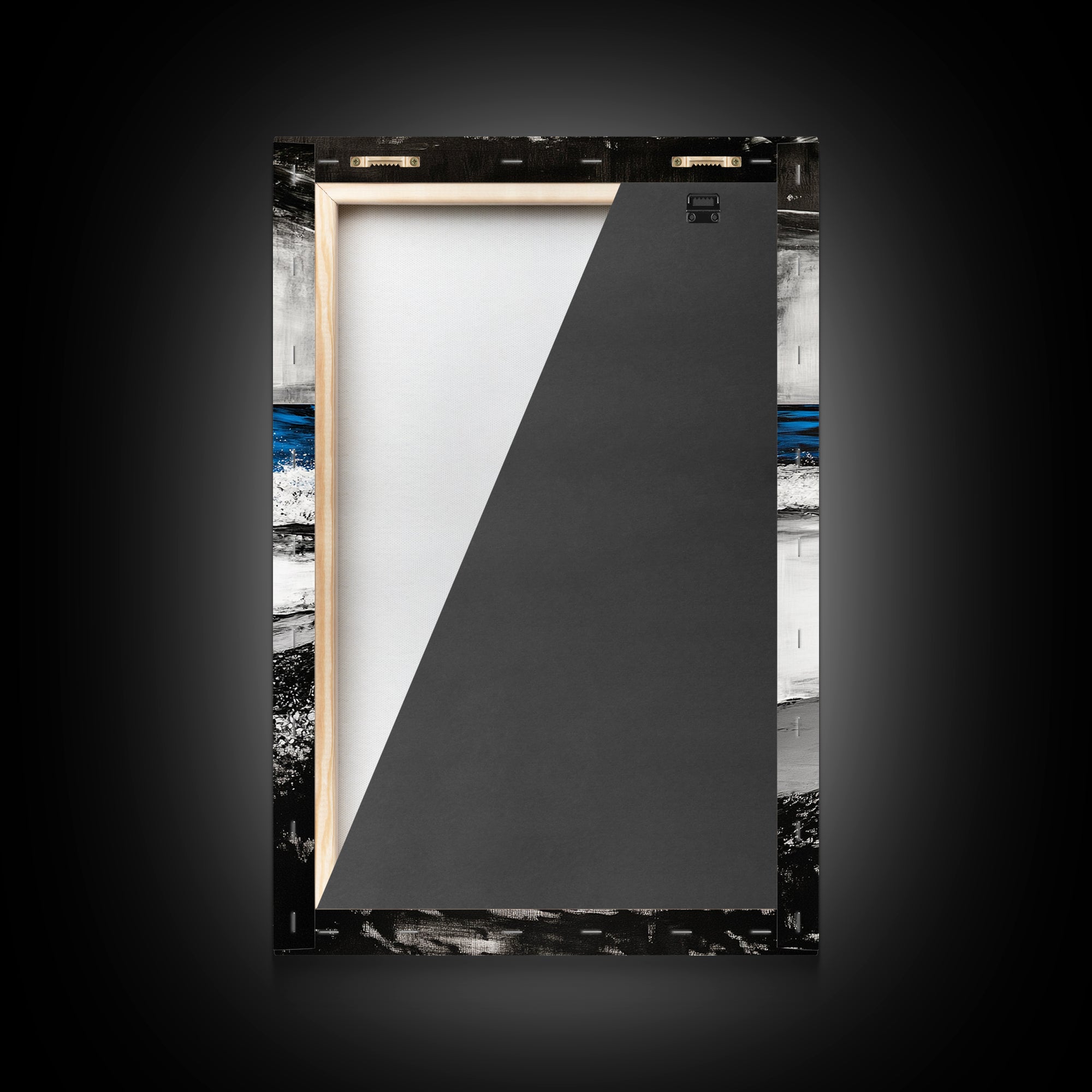 Coastal Shore, Beach Wall Art, Minimalist Seascape, Ocean Waves, Black and White Art, Nautical Decor, Relaxing Home Art, Canvas Print