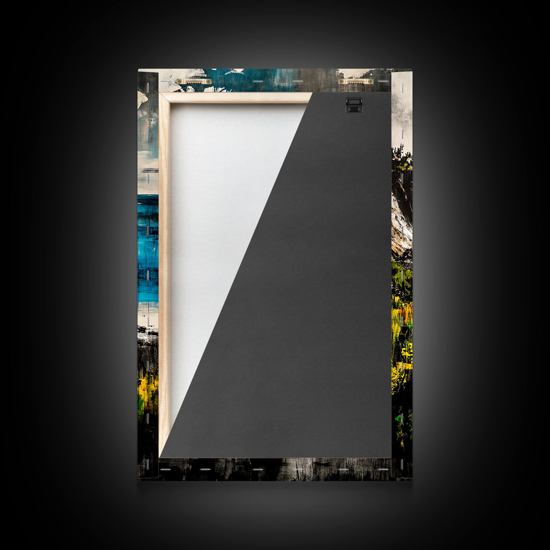 Cliffside View, Ocean Landscape, Coastal Wall Art, Nature Inspired, Scenic Seascape, Tranquil Home Decor, Blue Tones, Canvas Print