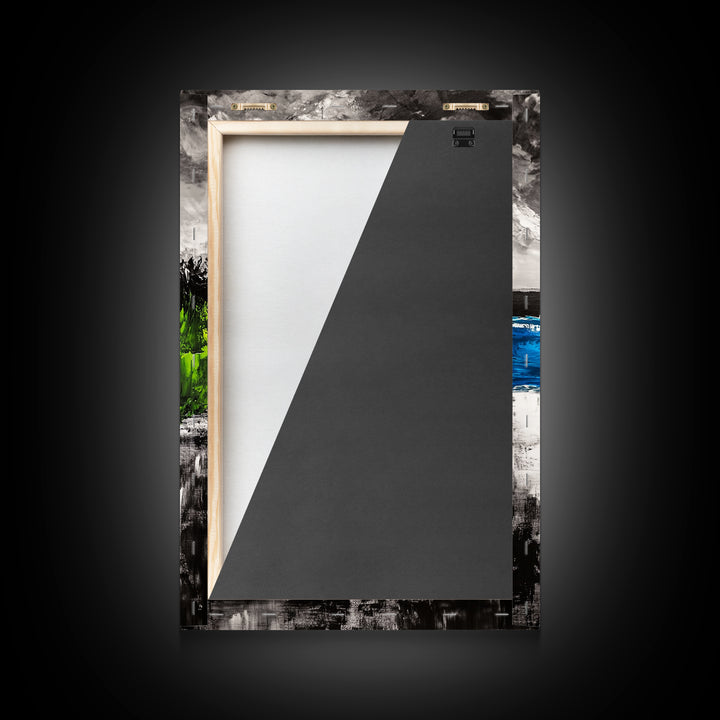 Abstract Seascape, Blue Ocean, Coastal Art, Modern Decor, Framed Canvas Print, Beach House Wall Art, Minimalist Art, Living Room Wall Art