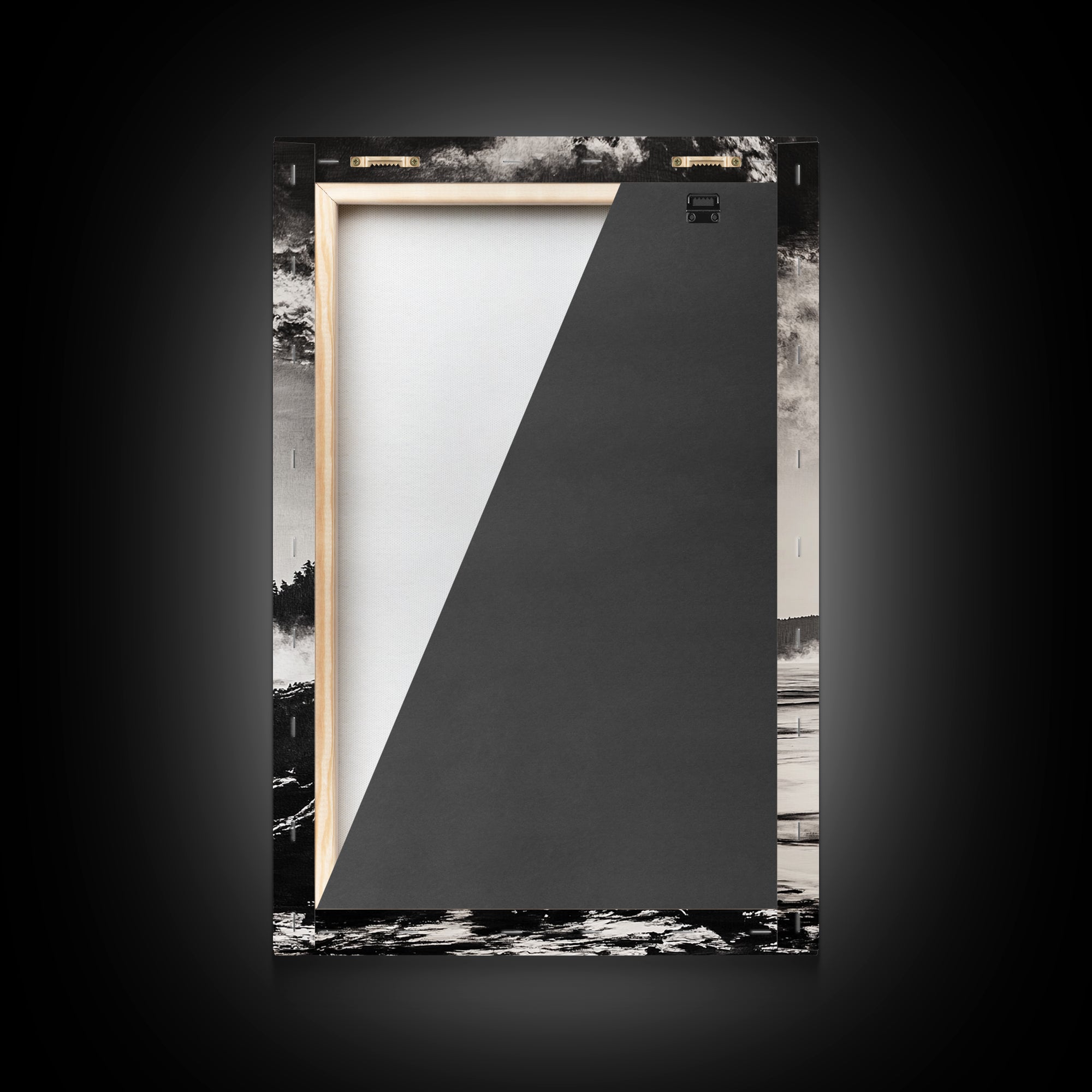 Coastal Mist, Moody Seascape, Black and White Ocean, Nautical Wall Art, Minimalist Decor, Living Room Art, Canvas Print, Gift Idea