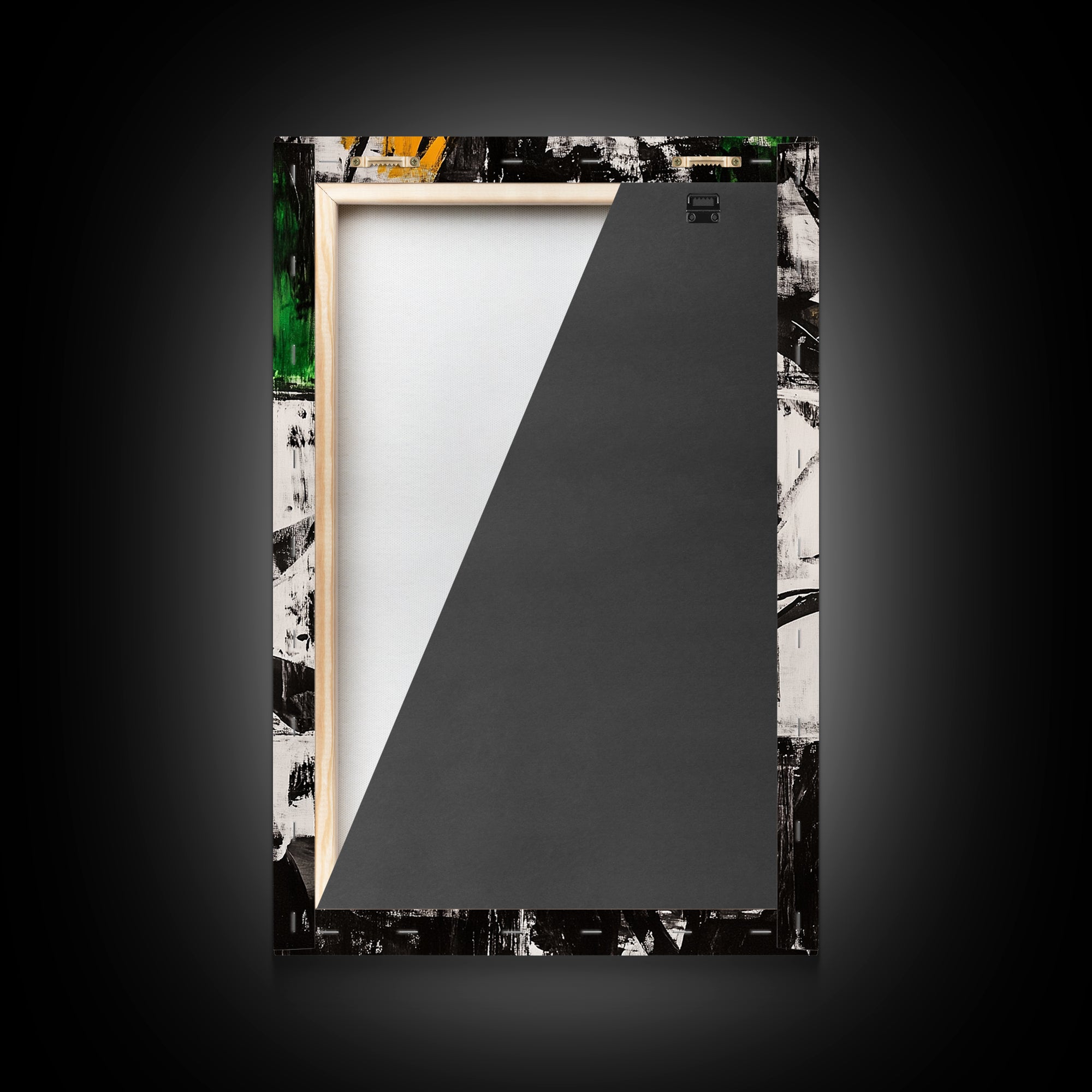 Abstract Leaves, Black and White Art, Botanical Wall Art, Nature Painting, Modern Home Decor, Minimalist Style, Canvas Print