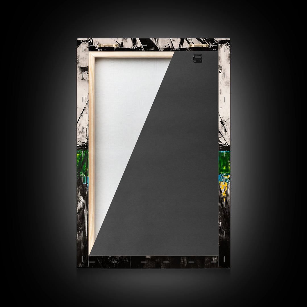 Abstract, Black and White, Modern Wall Art, Framed Canvas Print, Minimalist Art, Contemporary Decor, Unique Office Art, Home Accent