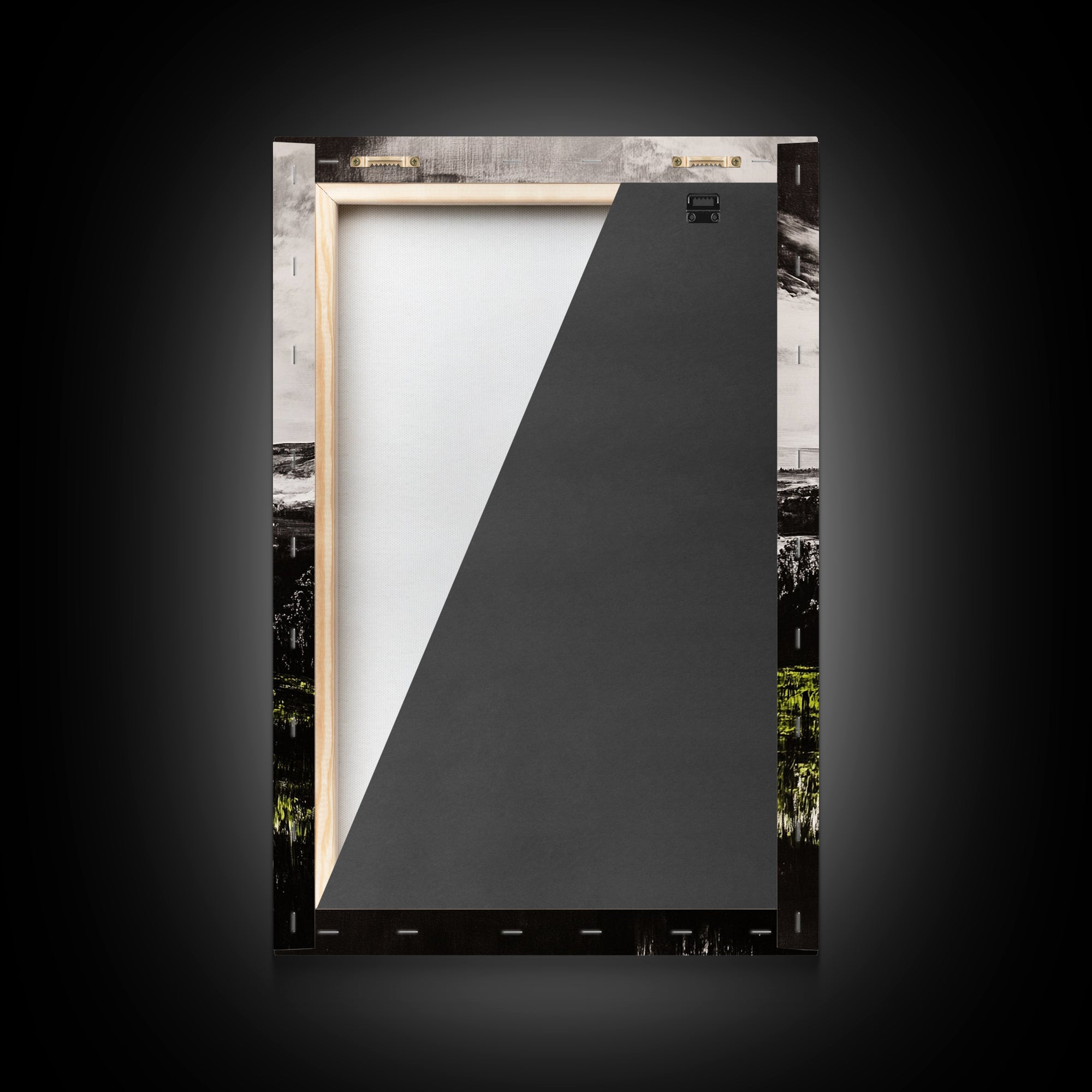 Rolling Hills, Nature Landscape, Canvas Print, Black White Green Art, Farmhouse Decor, Rustic Wall Art, Bedroom Decor, Fall Home Art