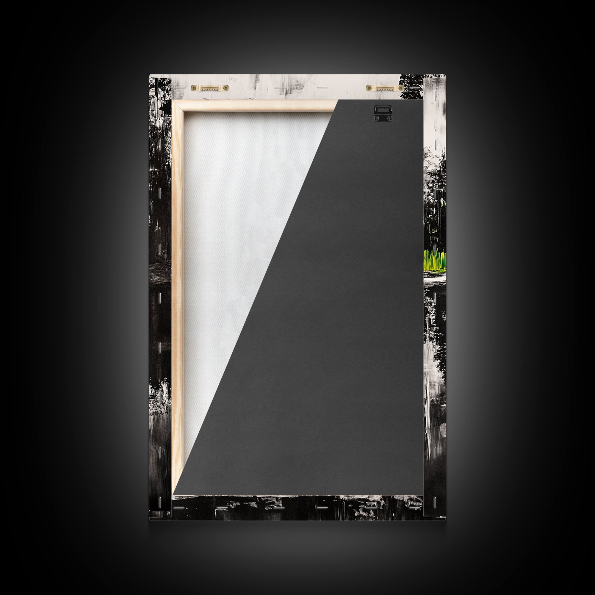 Black and White, Ocean Waves, Modern Coastal Art, Canvas Print, Minimalist Wall Art, Contemporary Painting, Bedroom Wall Decor