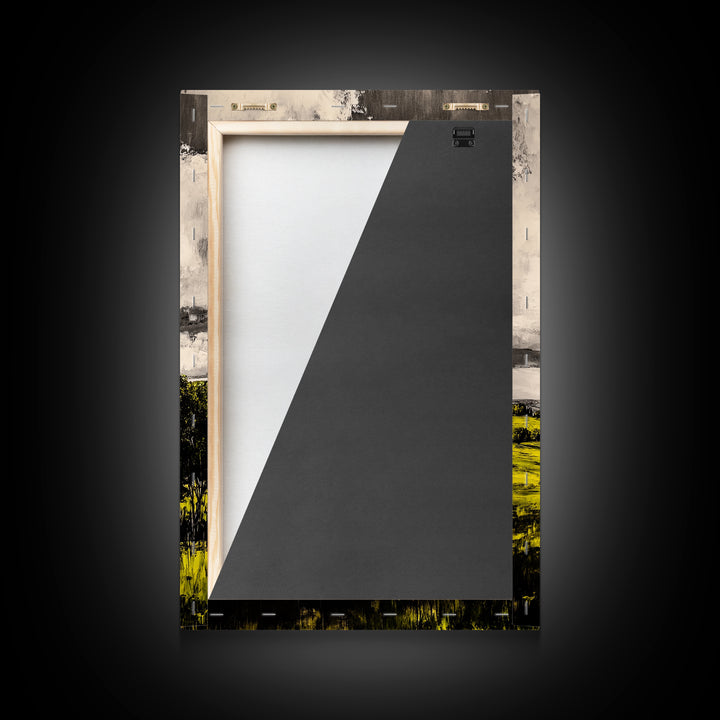 Rolling Hills, Countryside Scene, Golden Fields, Framed Canvas Print, Rustic Farmhouse Decor, Living Room Wall Art, Autumn