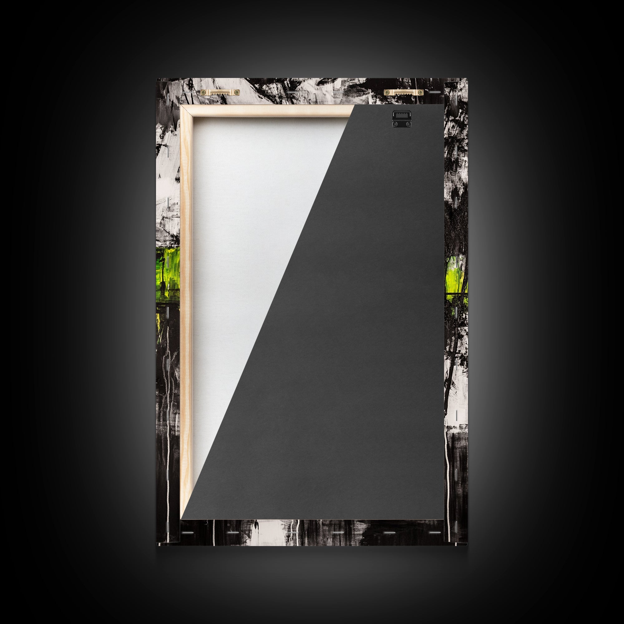 Abstract Forest, Black and White Art, Moody Nature Painting, Contemporary Wall Decor, Modern Office Art, Canvas Print