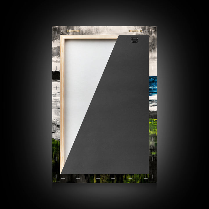 Coastal Serenity, Ocean View, Beach Horizon, Framed Canvas Print, Seascape Art, Modern Home Decor, Nautical Wall Art, Office Decor