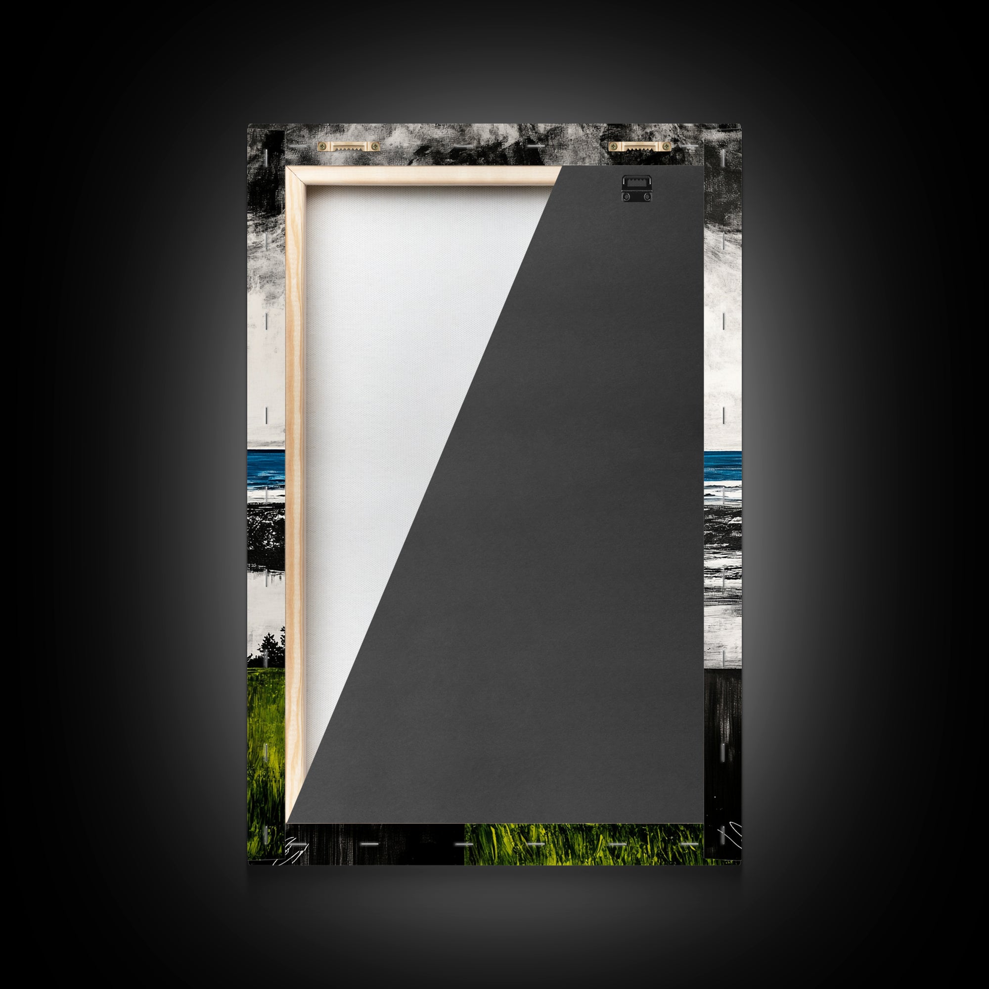 Ocean Horizon, Modern Seascape, Coastal Wall Art, Blue Waters, Black and White Art, Framed Canvas Print, Living Room Decor, Minimalist Art