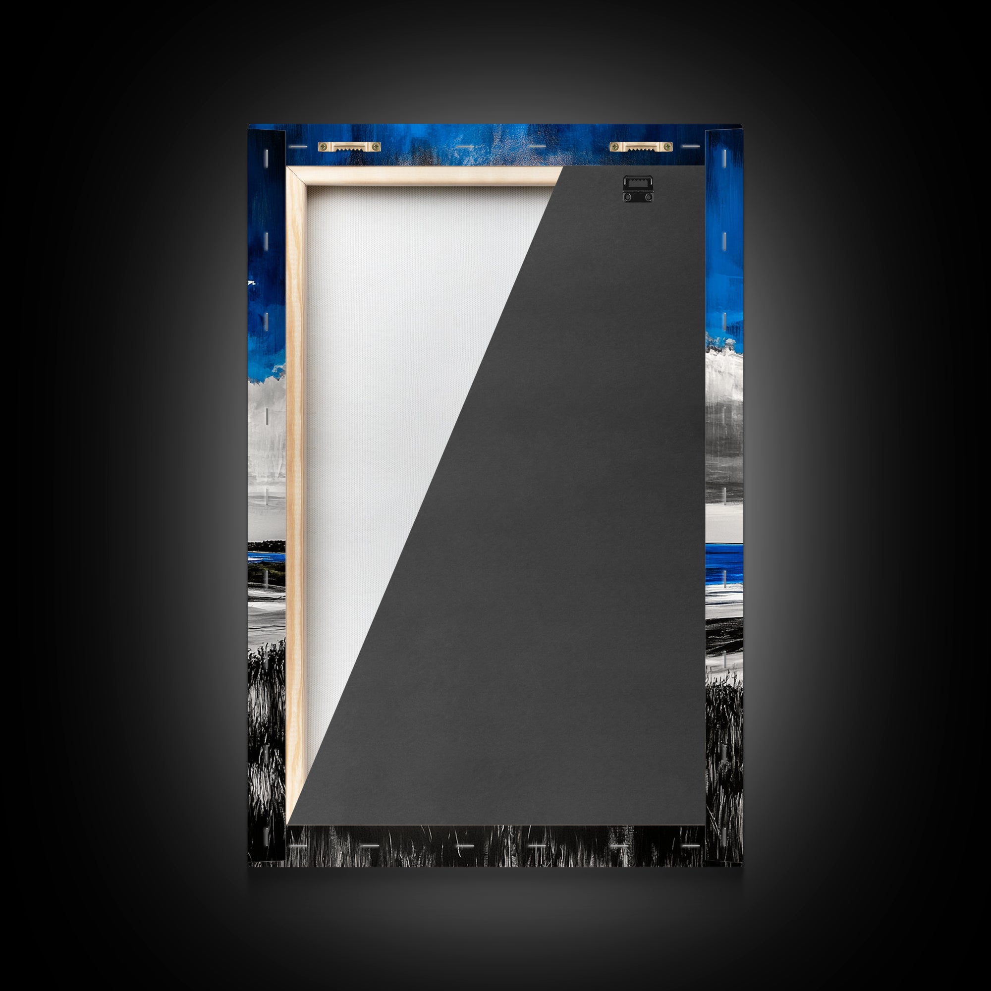 Blue Ocean, Coastal Wall Art, Beach House Decor, Minimalist Landscape, Nautical Aesthetic, Living Room Canvas Print, Ocean Lover Gift