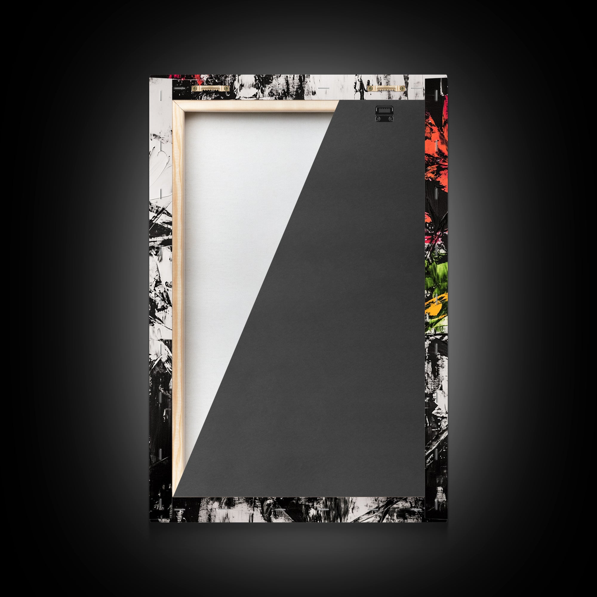 Abstract Flowers, Black and White, Red Floral Art, Bold Wall Decor, Modern Art, Framed Canvas Print, Minimalist Living Room Art