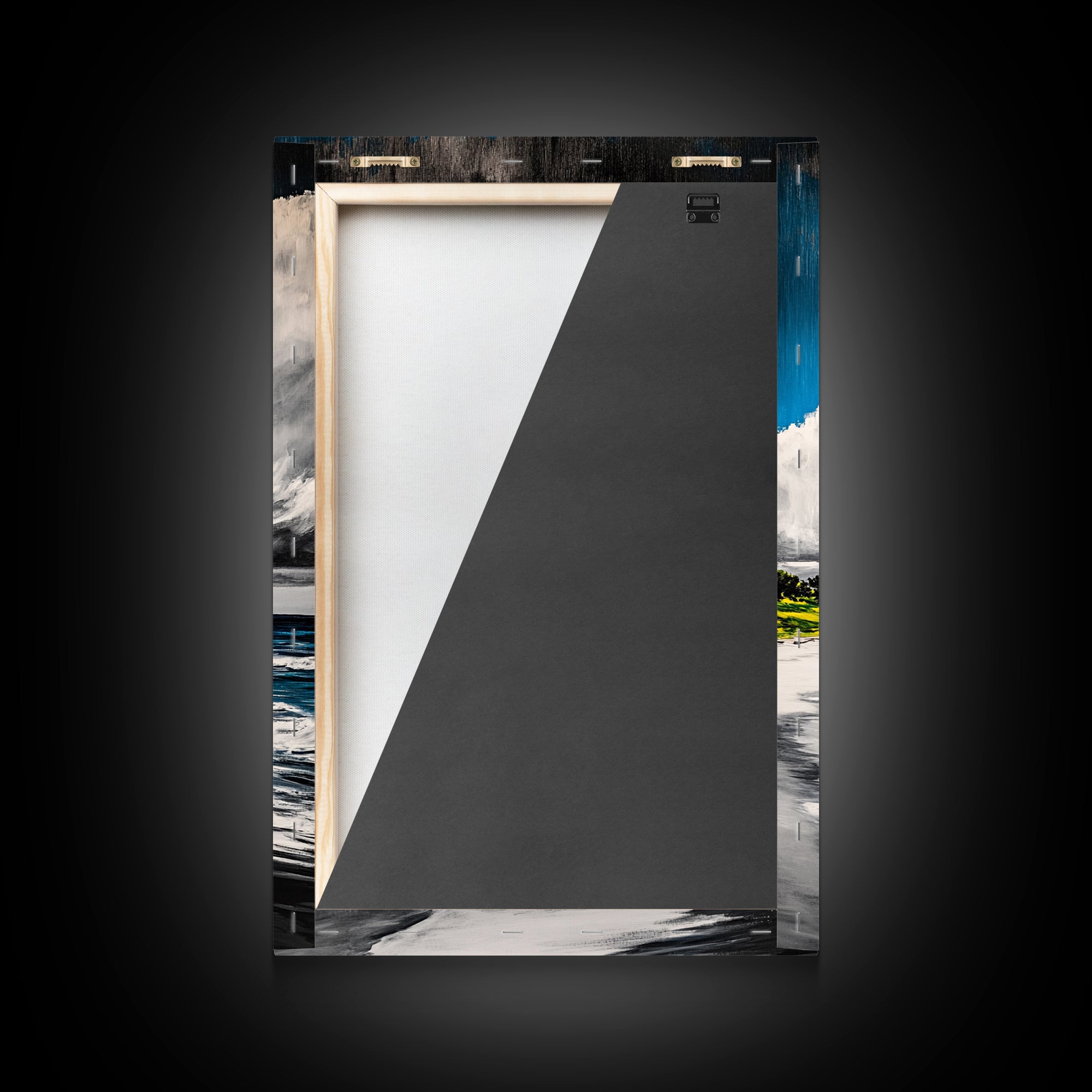 Beach Serenity, Coastal, Ocean Waves, Nature Art, Framed Canvas Print, Living Room Wall Art, Beach House Decor, Minimalist Landscape