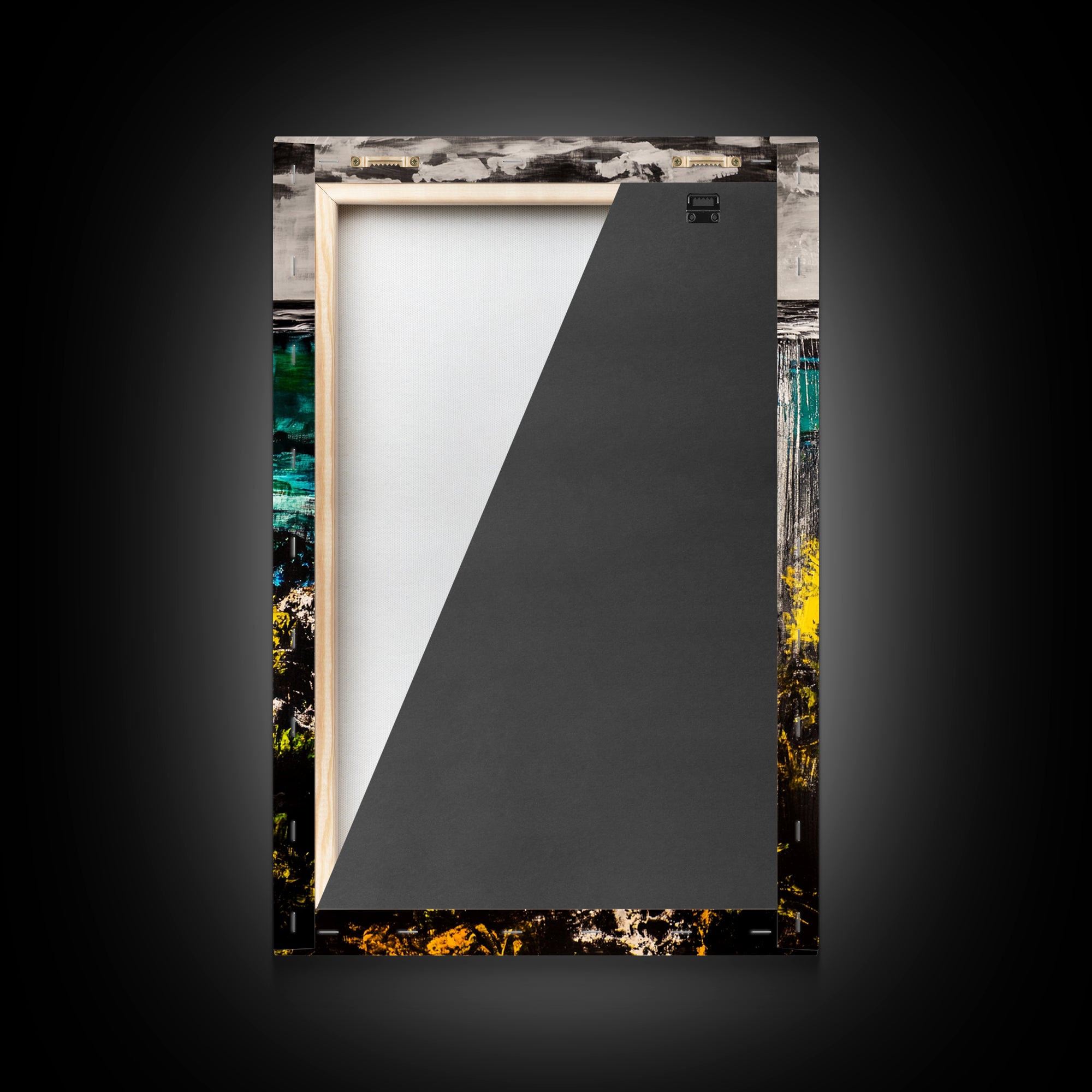 Coastal Lantern, Ocean Shore, Yellow Blue Art, Framed Canvas Print, Nautical Wall Art, Beach House Decor, Rustic Modern Art