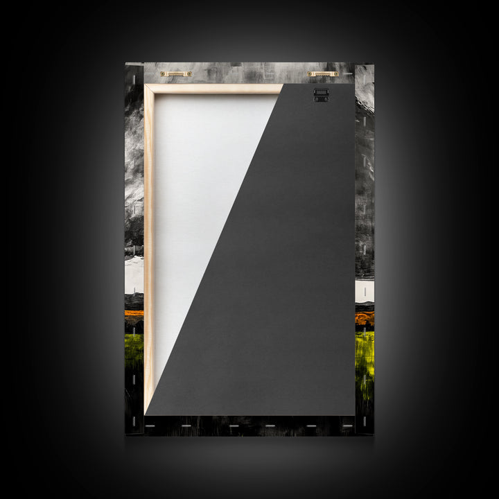 Dramatic Sky, Mountain Landscape, Autumn Wall Art, Golden Field Canvas Print, Rustic Home Decor, Modern Farmhouse Art, Large Wall Art