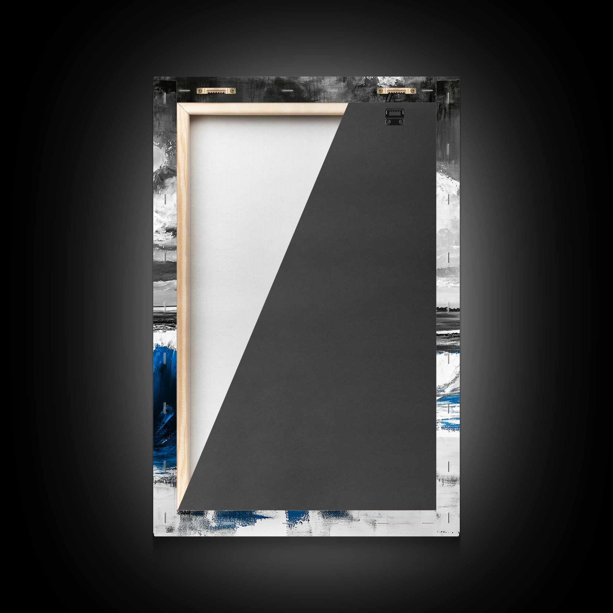 Blue Ocean Wave, Surfing Wall Art, Coastal Beach Print, Nautical Home Decor, Framed Canvas Print, Large Wall Art, Minimalist Seascape