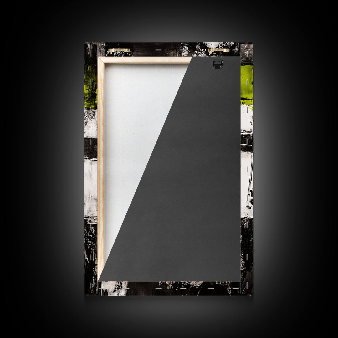Black and Green, Abstract Expressionism, Modern Canvas Print, Minimalist Art, Bold Statement Piece, Home Office Decor, Unique Artwork