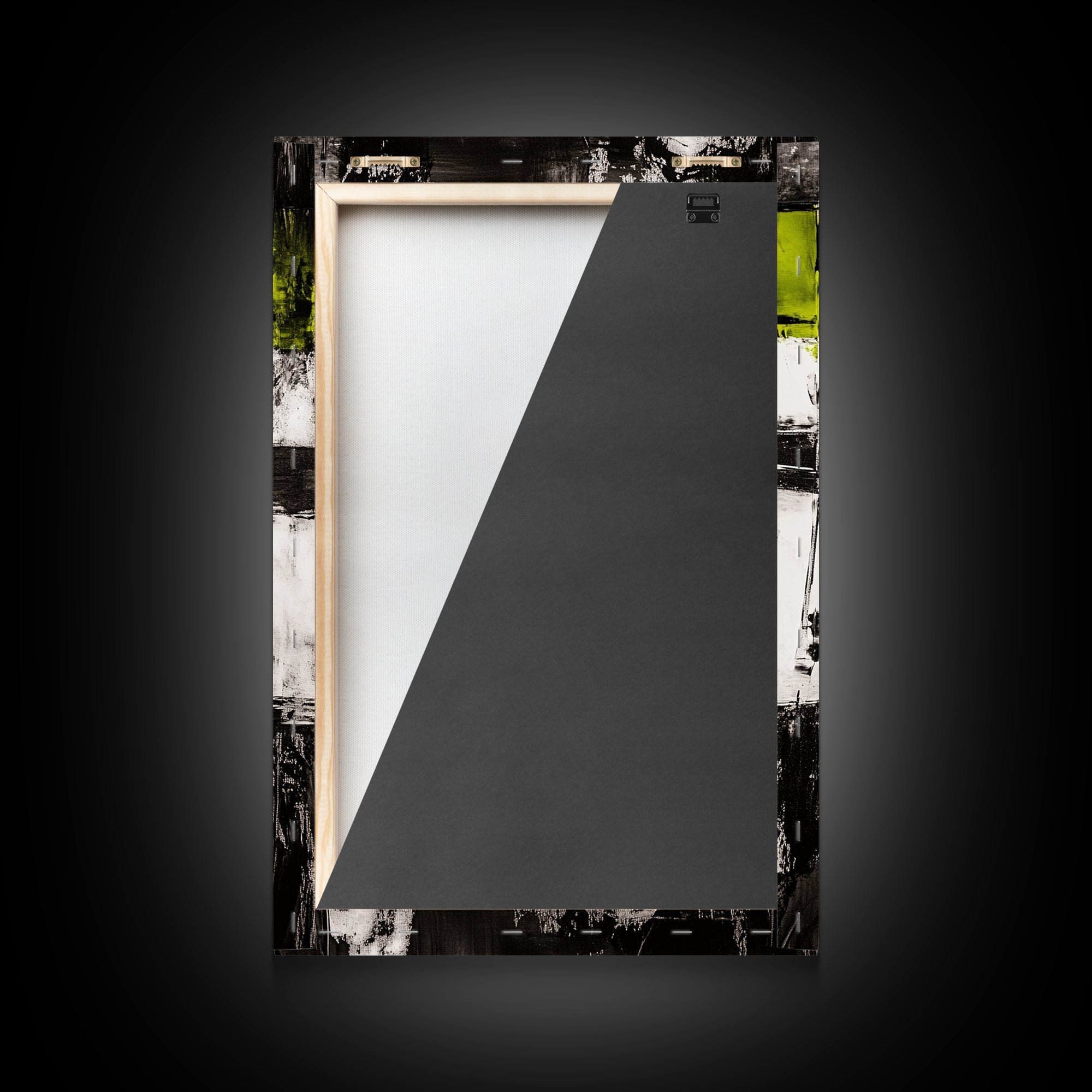 Black and Green, Abstract Expressionism, Modern Canvas Print, Minimalist Art, Bold Statement Piece, Home Office Decor, Unique Artwork