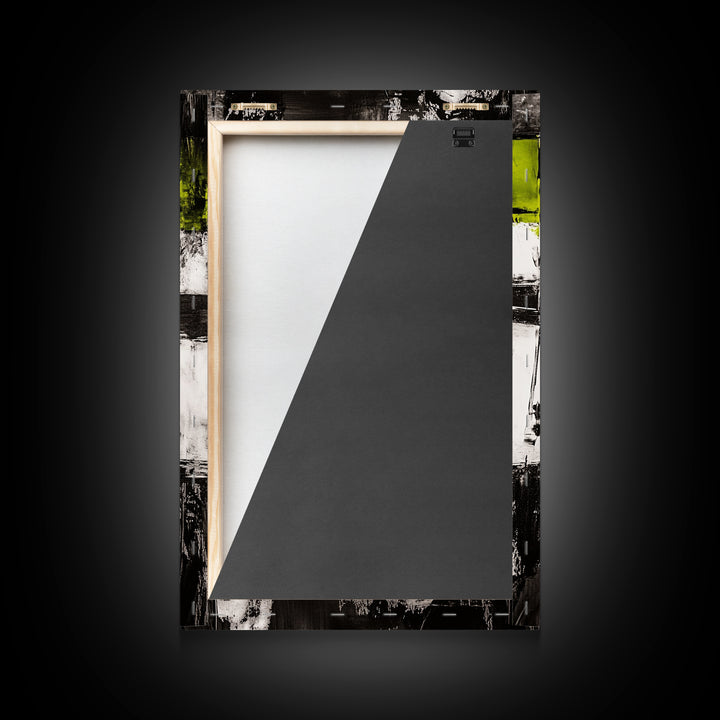 Black and Green, Abstract Expressionism, Modern Canvas Print, Minimalist Art, Bold Statement Piece, Home Office Decor, Unique Artwork