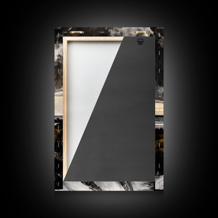 Coastal Sunset, Beach Landscape, Framed Canvas Print, Serene Ocean Art, Golden Hour Painting, Nature Wall Art, Boho Bedroom Decor