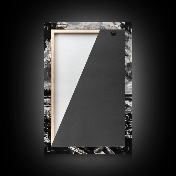 Bonfire on Beach, Coastal Sunset, Framed Canvas Print, Fall Wall Art, Warm Glow Art, Ocean Inspired Decor, Rustic Firelight, Home Accent