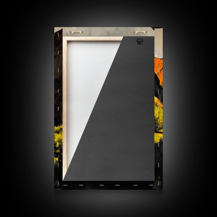 Desert Cliffs, Southwestern Art, Autumn Landscape Painting, Warm Earth Tones, Bold Canyon Decor, Nature Scenic Wall Art, Canvas Print