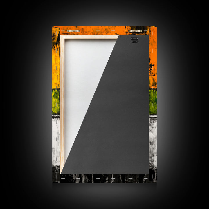 Abstract Kitchen Art, Modern Wall Decor, Rustic Cooking Print, Vibrant Boho Art, Large Wall Print, Dining Room Art, Framed Canvas Print