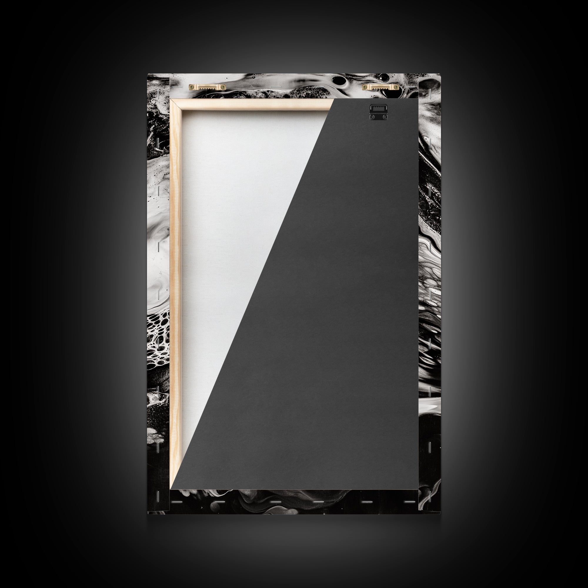 Abstract Fluid Art, Black and White Print, Modern Home Decor, Unique Swirl Art, Office Wall Art, Monochrome Aesthetic, Framed Canvas Print