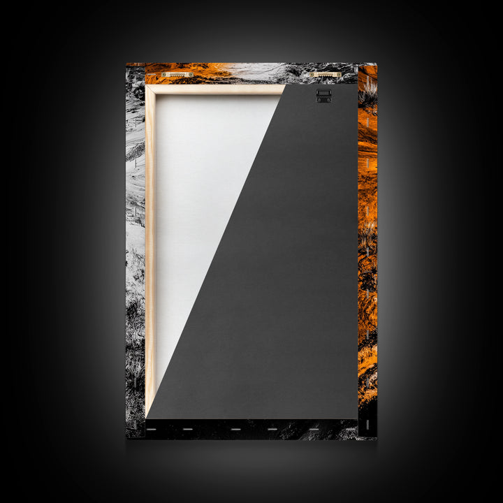 Desert Path Print, Abstract Art, Earthy Wall Decor, Bohemian Landscape, Modern Southwest Art, Fall Aesthetic Print, Framed Canvas Print