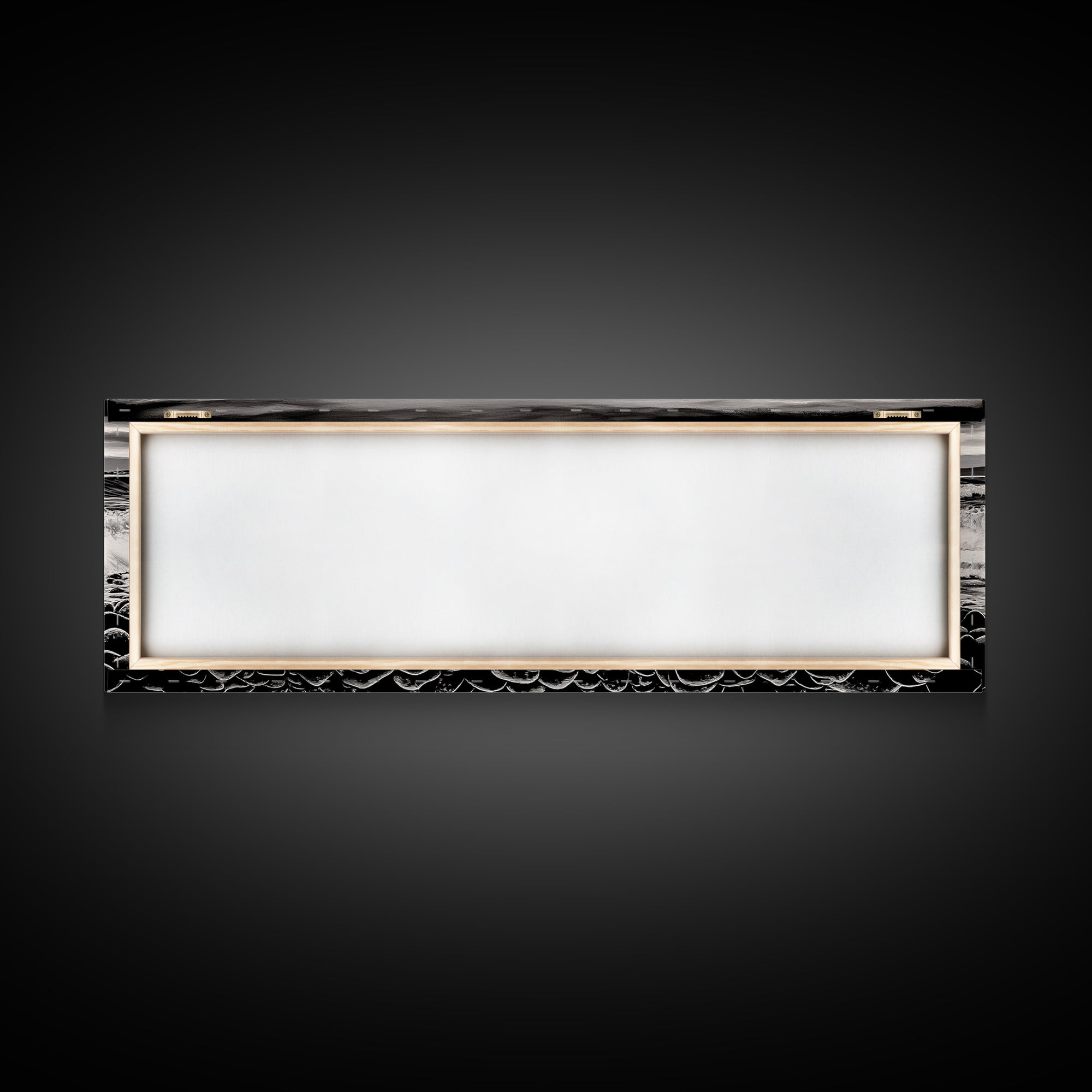 Black and White, Pebble Beach, Monochrome Ocean Art, Coastal Canvas Print, Minimalist Wall Art, Living Room Decor, Framed Canvas Print