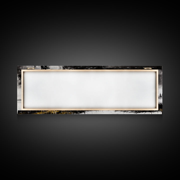 Coastal Landscape Art, Black and White Wall Print, Minimalist Seascape Decor, Modern Beach House Artwork, Canvas Print