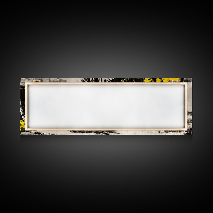 Beachside Restaurant, Ocean Waves, Coastal Cafe, Palm Trees, Framed Canvas Print, Tropical Wall Art, Living Room Art, Nautical Decor