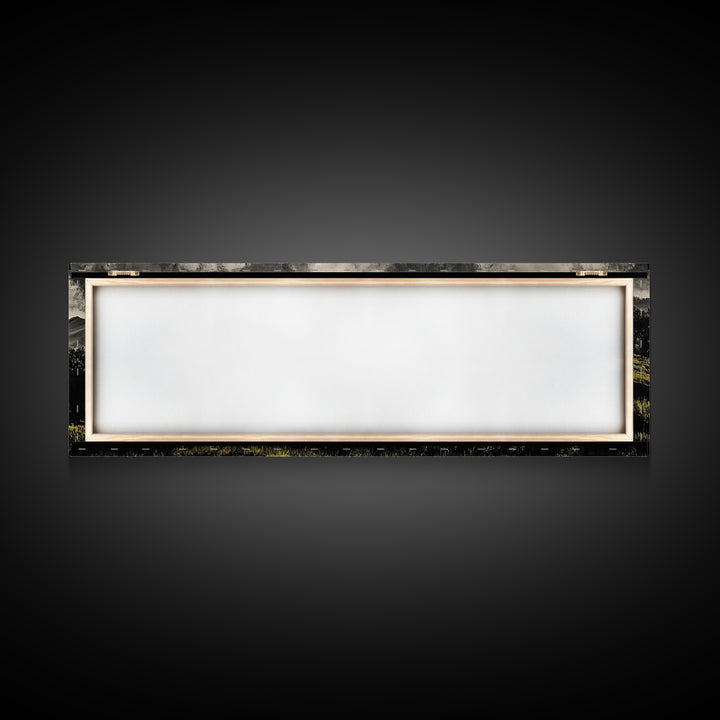 Rolling Hills, Misty Landscape, Moody Mountain Art, Nature Inspired Decor, Framed Canvas Print, Living Room Wall Art, Dramatic Foggy Scene