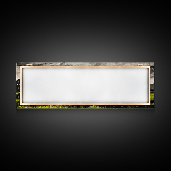 Rolling Hills, Golden Grasslands, Nature Painting, Framed Canvas Print, Rustic Decor, Large Landscape Art, Serene Home Wall Art