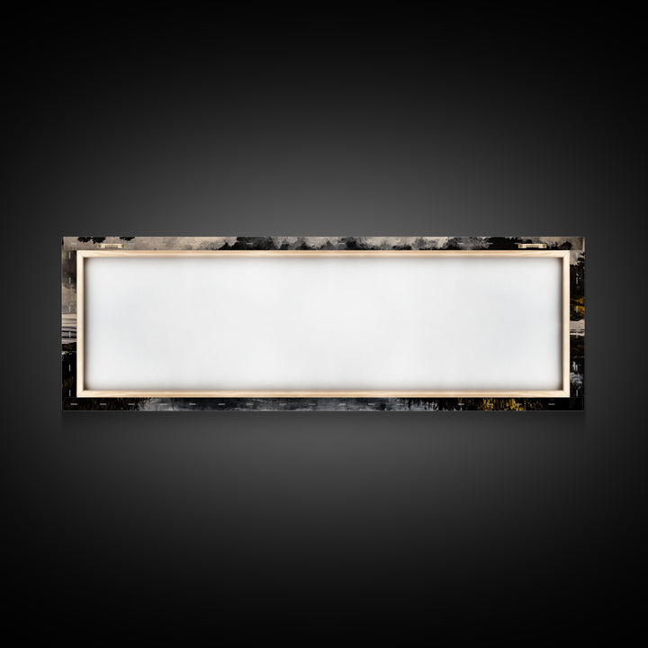 Coastal Reflection, Black White Art, Framed Canvas Print, Modern Landscape Art, Minimalist Decor, Large Wall Art, Bedroom Wall Art