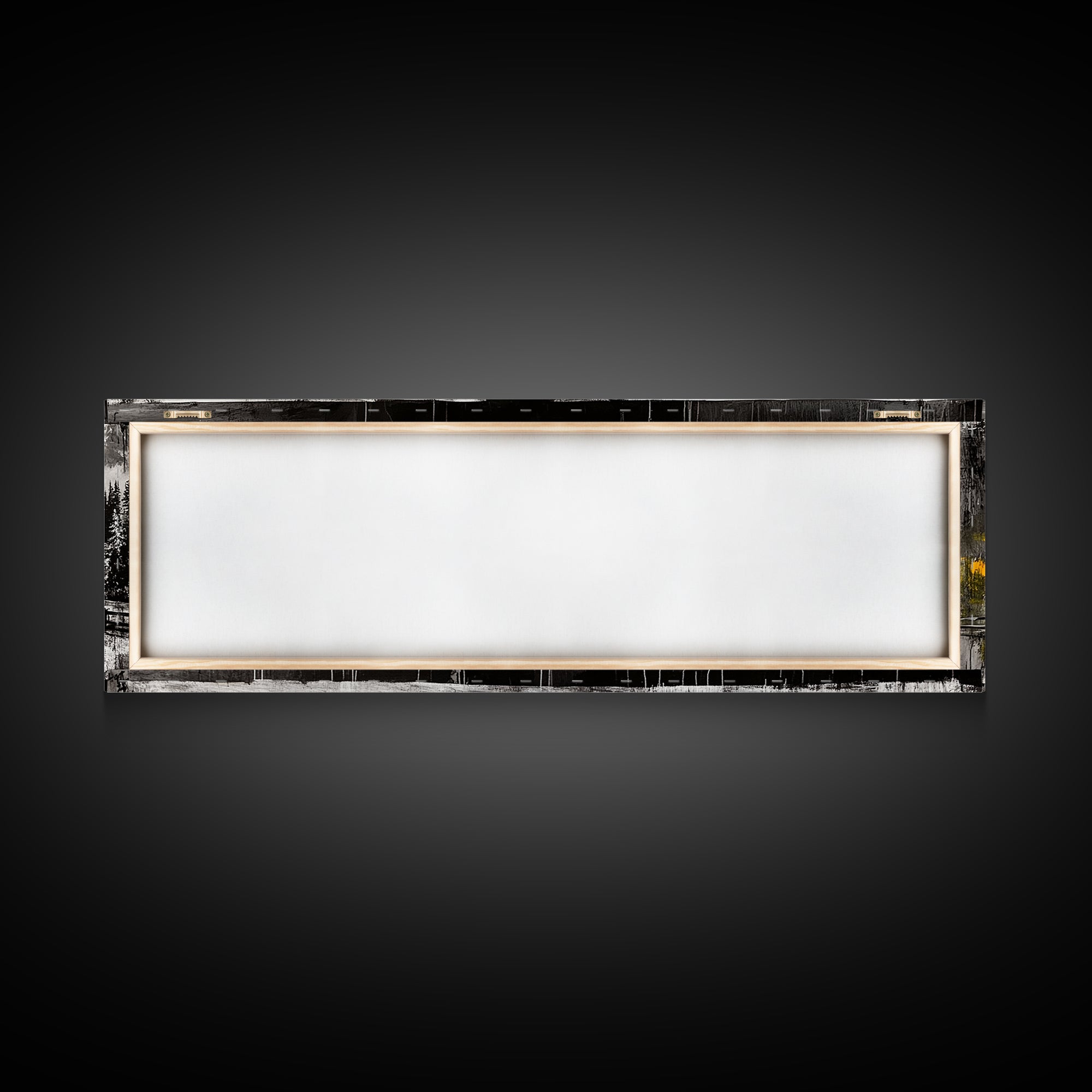 Cabin in Mountains, Rustic Winter Scene, Black and White Art, Fall Forest Accent, Cozy Lodge, Living Room Decor, Framed Canvas Print