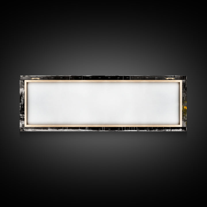 Cabin in Mountains, Rustic Winter Scene, Black and White Art, Fall Forest Accent, Cozy Lodge, Living Room Decor, Framed Canvas Print