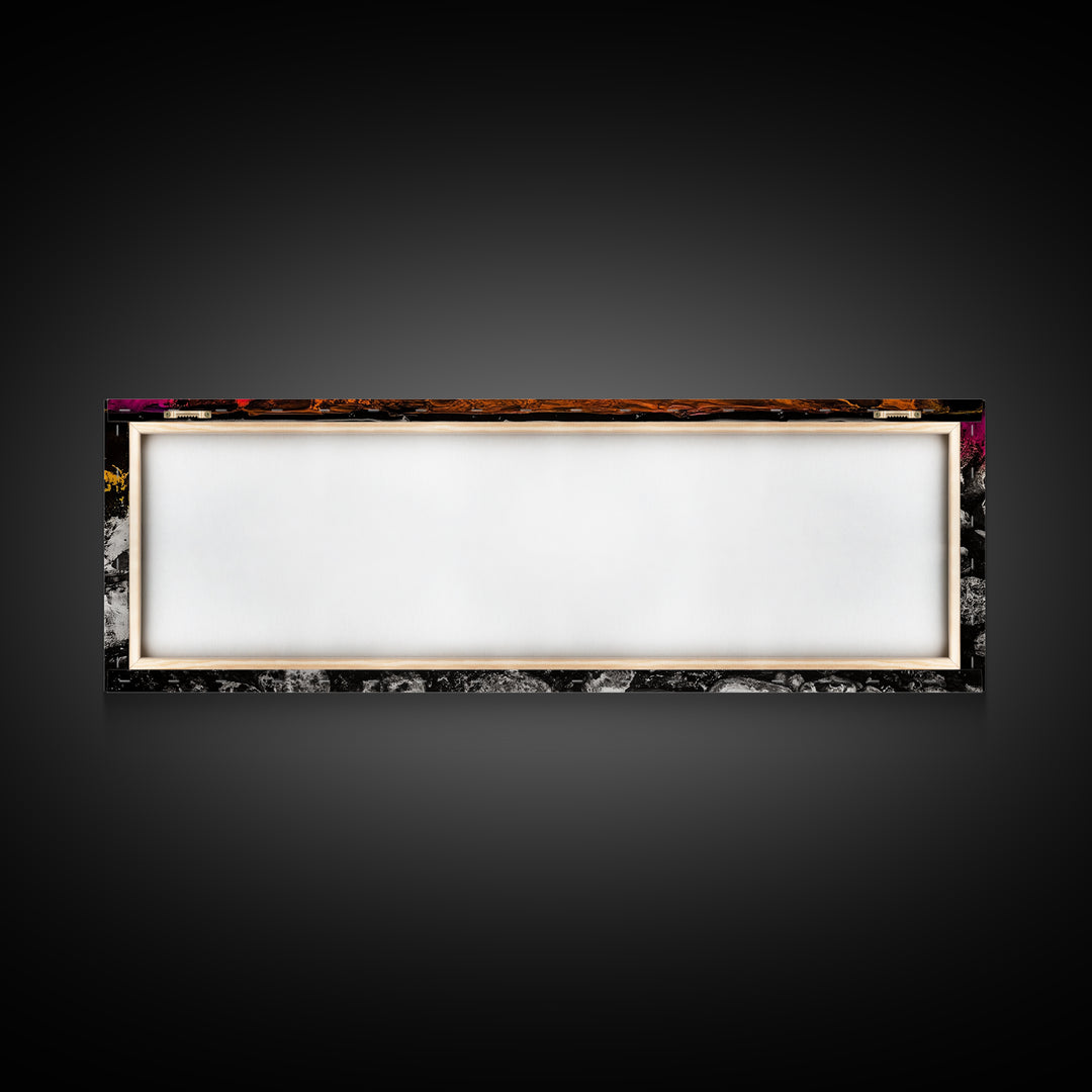 Abstract Stones, Modern Art, Vibrant Wall Decor, Canvas Print, Black White Orange, Office Art, Contemporary Home Decor, Large Wall Art