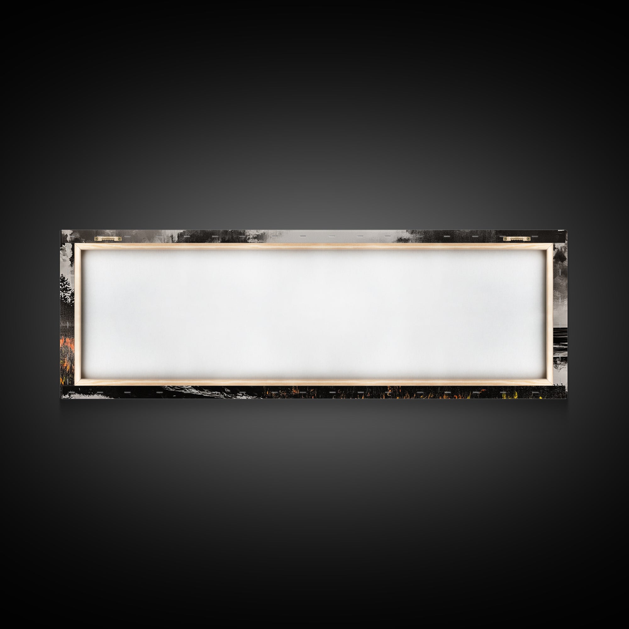 Coastal Storm, Monochrome Seascape, Bold Ocean Art, Framed Canvas Print, Black White Yellow, Living Room Wall Decor, Nautical Artwork